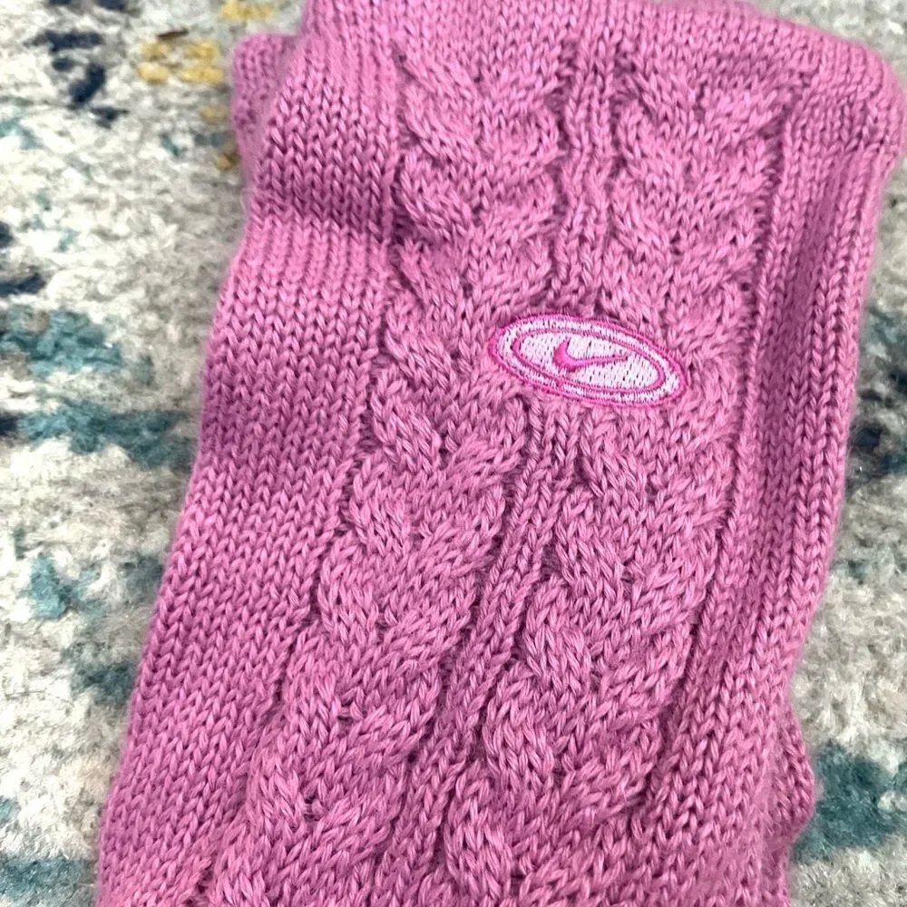 Nike fingerless long gloves lavender